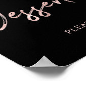 Roos Gold Modern borstelteken dessert Bar Poster (Hoek)