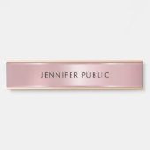 Roos Gold Modern Elegant Glamour Sjabloon Deurbordje (Voorkant)