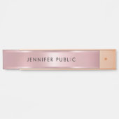 Roos Gold Modern Elegant Glamour Sjabloon Deurbordje (Voorkant)