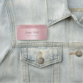 Roos Gold Modern Elegant Handgeschreven Script Tre Naamplaatje (In situ)