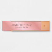 Roos Gold Modern Elegant persoonlijke Sjabloon Deurbordje (Voorkant)