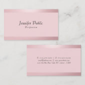 Roos Gold Modern Elegant Trendy Simple Sjabloon Visitekaartje (Voorkant / Achterkant)