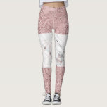Roos Gold Modern Glam Marble & Glitter Decorative Leggings<br><div class="desc">Leggings</div>