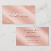 Roos Gold Modern Glam Signature Hair Makeup Visitekaartje (Voorkant / Achterkant)