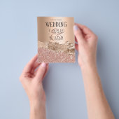 Roos Gold Modern Glamor Wedding Invite Flyer (Hand)