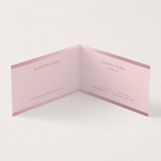 Roos Gold Modern handgeschreven script naam legant Visitekaartje (Binnen)