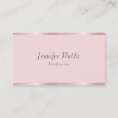 Roos Gold Modern Handgeschreven Script Sjabloon Ch Visitekaartje (Voorkant)