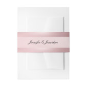 Roos Gold Modern handgeschreven script, tekstklass Uitnodigingen Wikkel (Voorkant Voorbeeld)