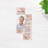 Roos Gold Modern Memorial Bladwijzer Mini Visitekaartjes (Bureau)