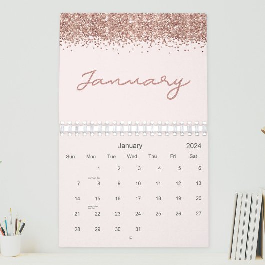 Roos Gold Modern Minimalist 2026 Kalender