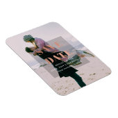 Roos Gold Modern Minimalist Foto Save the Date Magneet (Rechterzijde)