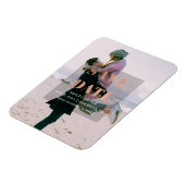 Roos Gold Modern Minimalist Foto Save the Date Magneet (Linkerzijde)