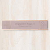 Roos Gold Modern minimalistische Sjabloon legant Deurbordje (Voorkant)