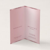 Roos Gold Modern Monogram Elegant Sjabloon Visitekaartje (Binnen)