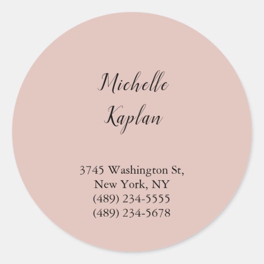 Roos Gold Modern Professional Exclusief Ronde Sticker (Voorkant)