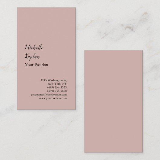 Roos Gold Modern Professional Exclusief Visitekaartje (Voorkant / Achterkant)