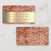 Roos Gold Modern Professioneel Bedrijfsadviseur Visitekaartje (Voorkant / Achterkant)