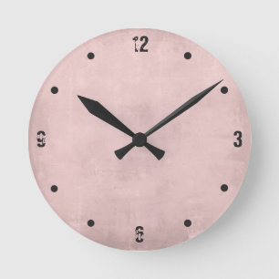 Roos Gold Modern Rustic Abstract Ronde Klok