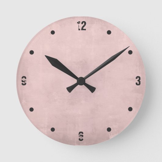 Roos Gold Modern Rustic Abstract Ronde Klok (Voorkant)