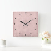 Roos Gold Modern Rustic Abstract Vierkante Klok (Huis)