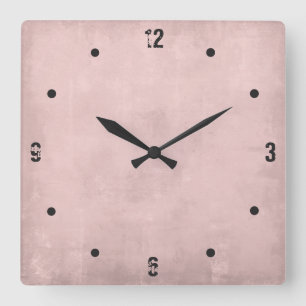 Roos Gold Modern Rustic Abstract Vierkante Klok