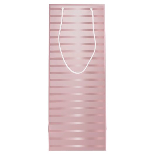 Roos Gold Modern Sjabloon Glamor Trendy Elegant Wijn Cadeautas (Achterkant)