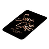 Roos Gold Modern Typografie Save the Date Wedding Magneet (Linkerzijde)