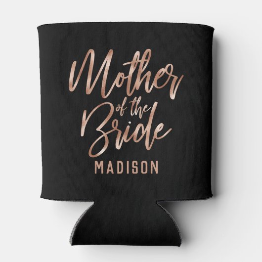 Roos Gold Modern Wedding Moeder van de Bride Blikjeskoeler (Achterkant)