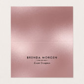 Roos-Gold Moderne achtergrond Business Ca Visitekaartje (Buitenkant ongevouwen)