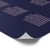 Roos Gold Moderne kalligrafie Zitplaats DIYbackgro Poster (Hoek)