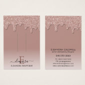 Roos Gold Monogram brandmerk Hair Clip Display Visitekaartje (Voorkant /achterkant)