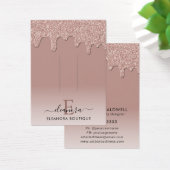 Roos Gold Monogram brandmerk Hair Clip Display Visitekaartje (Bureau)