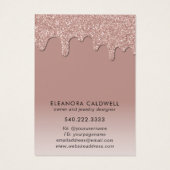 Roos Gold Monogram brandmerk Hair Clip Display Visitekaartje (Achterkant)