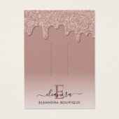 Roos Gold Monogram brandmerk Hair Clip Display Visitekaartje (Voorkant)