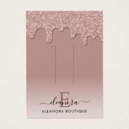 Roos Gold Monogram brandmerk Hair Clip Display Visitekaartje