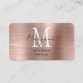 Roos Gold Monogram Elegant Modern Visitekaartje (Voorkant)