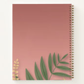 Roos Gold Monogram Greenery Family Recipe Book Notitieboek (Achterkant)