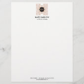   Roos Gold Monogram Lijst Briefhoofd (Voorkant)