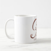 Roos Gold Monogram M aangepaste tekst Beste groep Koffiemok (Links)