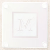 Roos Gold Monogram Marble Paars Ombre Glazen Onderzetter (Achterkant)