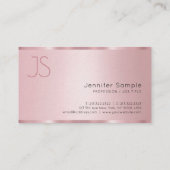 Roos Gold Monogram Modern Typografie Luxe Visitekaartje (Achterkant)