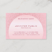 Roos Gold Monogram Moderne Elegant Sjabloon Visitekaartje (Achterkant)