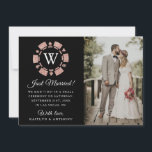 Roos Gold Monogram Poker Chip Casino Wedding Aankondiging<br><div class="desc">Laat iedereen weten dat je het deed,  je trouwde in stijl met deze moderne en zeer trendy trouwaankondigingskaarten. Het ontwerp is gemakkelijk te personaliseren met uw speciale evenementenbewoording en uw familie en vrienden zullen blij zijn wanneer ze deze fantastische huwelijksaankondigingskaarten ontvangen.</div>
