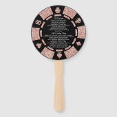 Roos Gold Monogram Poker Chip Casino Wedding Handwaaier (Achterkant)
