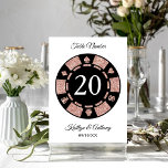 Roos Gold Monogram Poker Chip Casino Wedding Kaart<br><div class="desc">Viel in stijl met deze moderne en zeer trendy trouwtafel nummerkaarten. Dit ontwerp is gemakkelijk te personaliseren met uw eigen formulering en uw gasten zullen enthousiast zijn wanneer zij deze geweldige tabelnummers zien. Overeenkomende objecten zijn te vinden in het collectie. *** HOE MOET U BESTELLEN *** Gelieve elke tabelnummerkaart aan...</div>