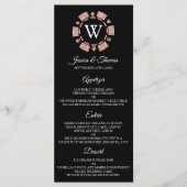 Roos Gold Monogram Poker Chip Casino Wedding Menu (Voorkant)