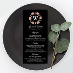 Roos Gold Monogram Poker Chip Casino Wedding Menu<br><div class="desc">Viel in stijl met dit trendy casino,  de 'huwelijksmenu'. Het ontwerp is gemakkelijk te personaliseren met je eigen formulering en je familie en vrienden zullen enthousiast zijn als ze deze geweldige trouwmenukaarten ontvangen.</div>
