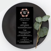 Roos Gold Monogram Poker Chip Casino Wedding Menu
