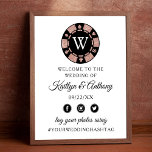 Roos Gold Monogram Poker Chip Casino Wedding Poster<br><div class="desc">Viel in stijl met dit moderne en zeer trendy trouwwelkomstteken. Dit ontwerp is gemakkelijk te personaliseren met uw speciale gebeurtenisformulering en uw gasten zullen enthousiast zijn wanneer zij dit geweldige teken zien. Overeenkomende objecten zijn te vinden in het collectie.</div>