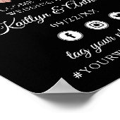 Roos Gold Monogram Poker Chip Casino Wedding Poster (Hoek)